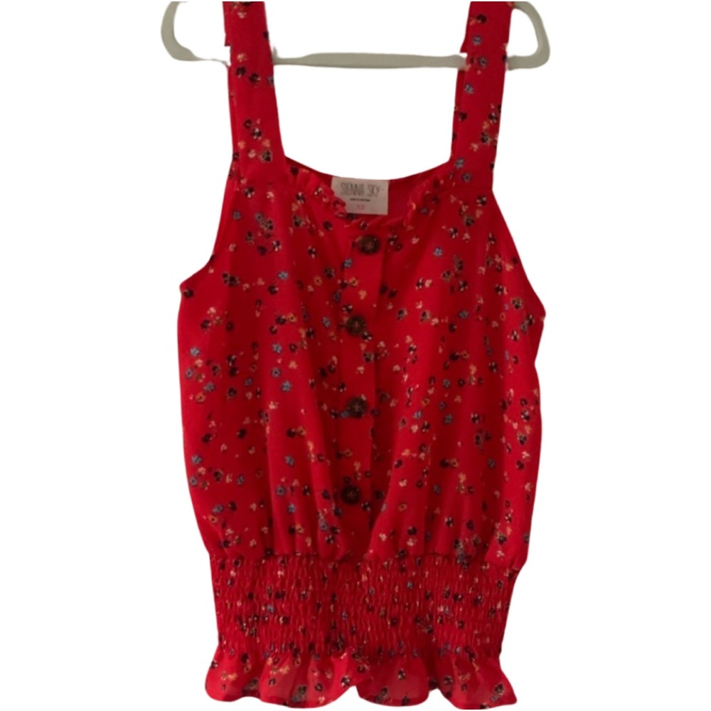 Sienna Sky  red, floral top